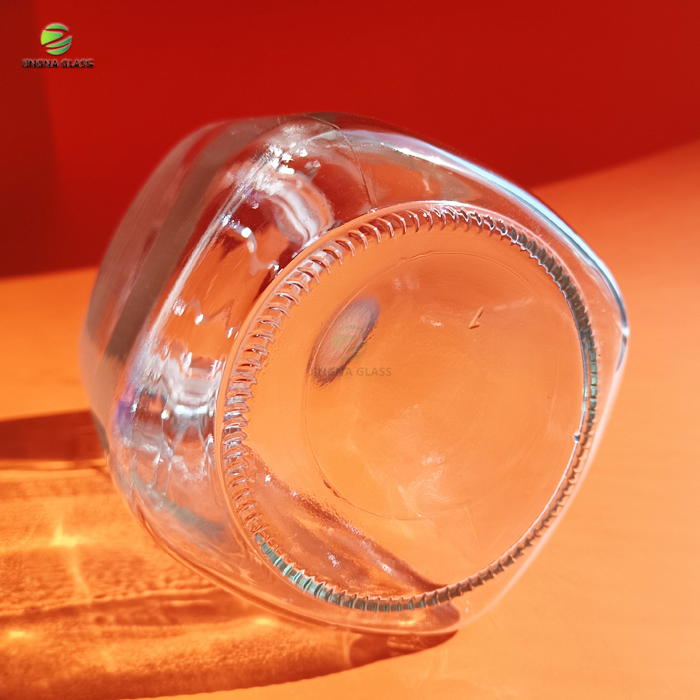 Стеклянная банка для меда и продуктов, круглая