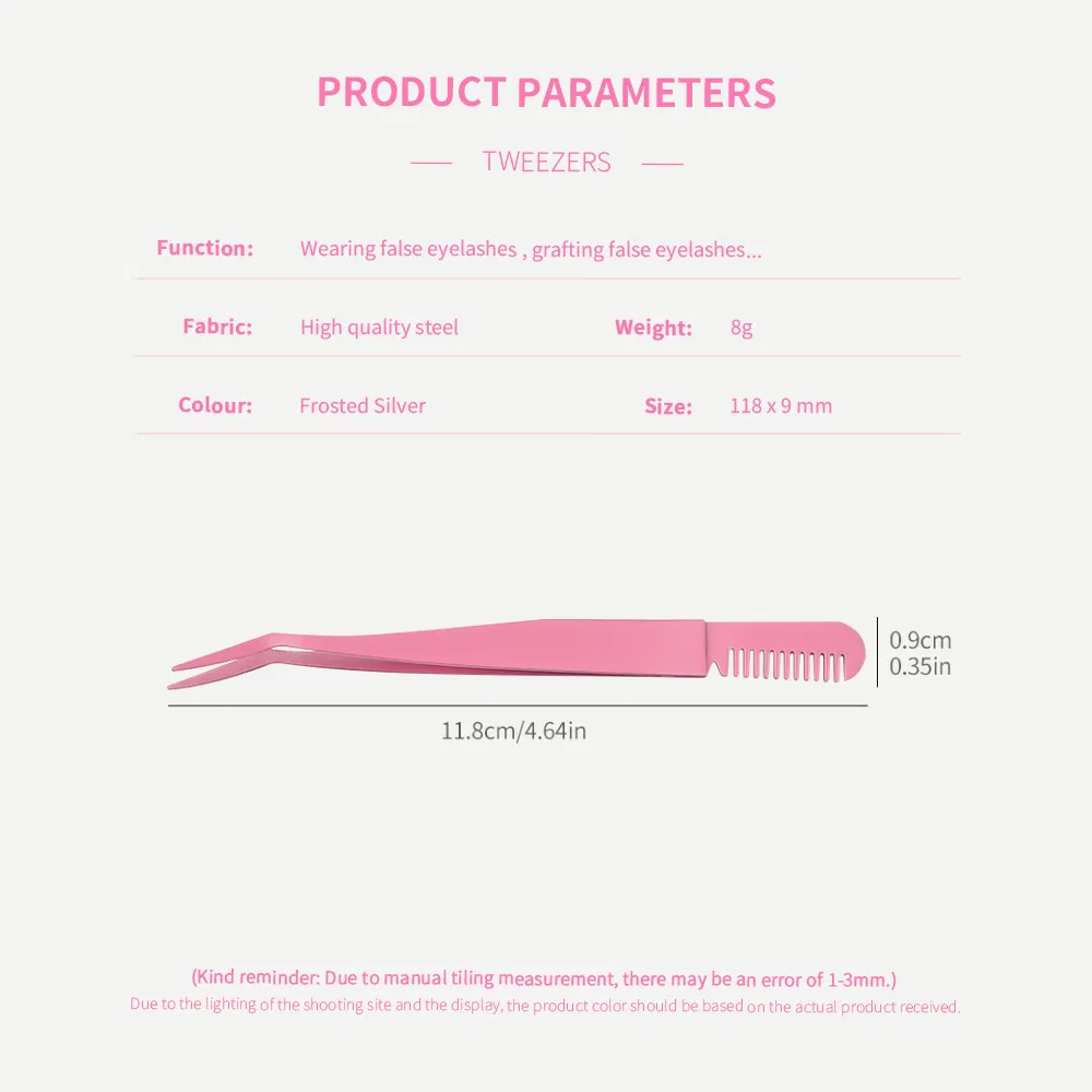 New Portable Eyelash Tweezers False Eyelash Applicator Tool False Eyelash Applicator with Comb