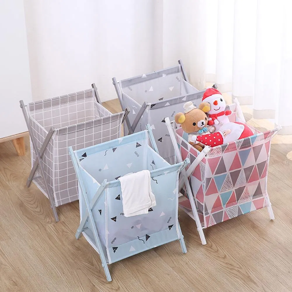 Hot Sale Home Storage Dirty Clothes Fabric Folding Dust-Proof Laundry Baskets