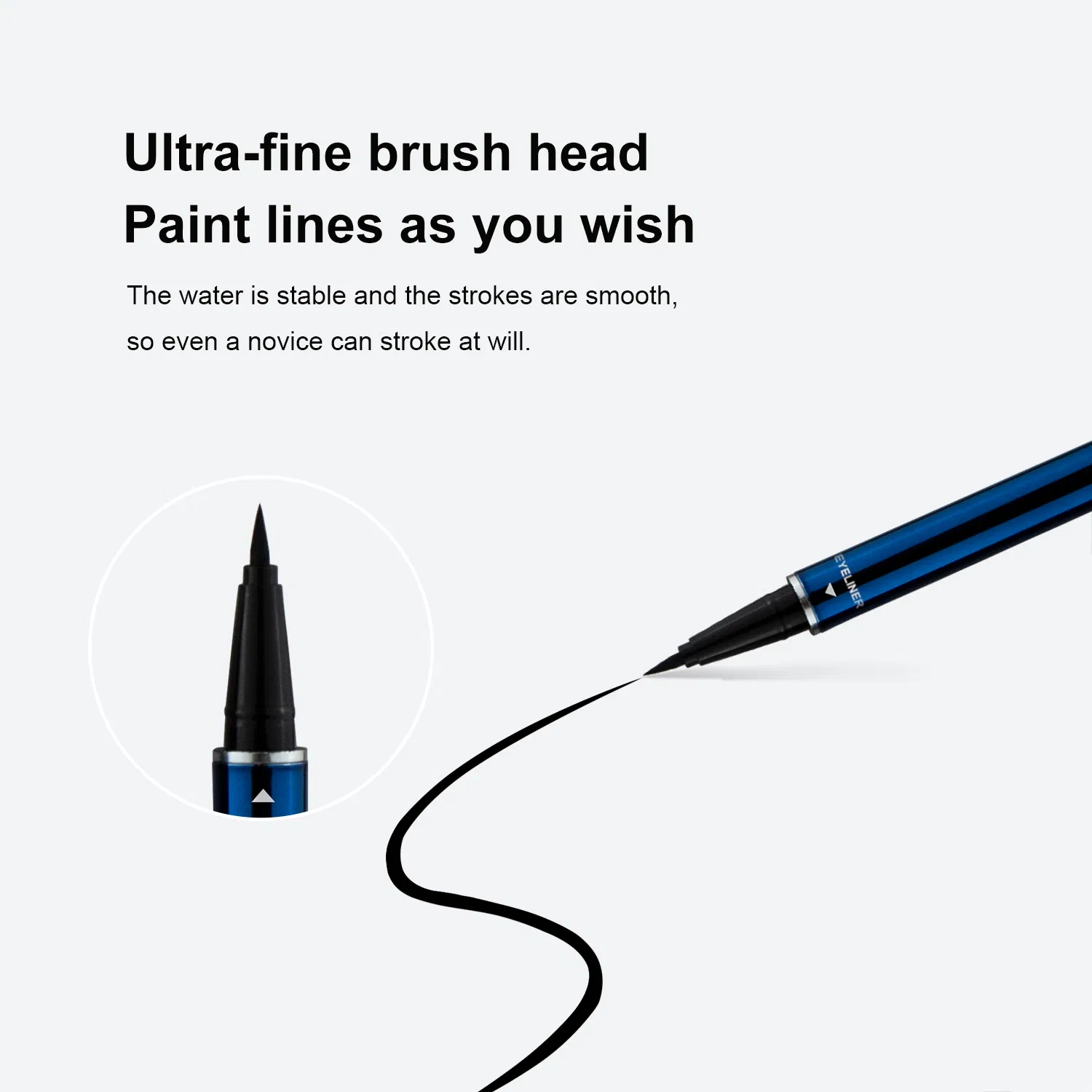 Waterproof Sweat-Proof Liquid Eyeliner Eye Makeup Wholesale Customizable Free Sample