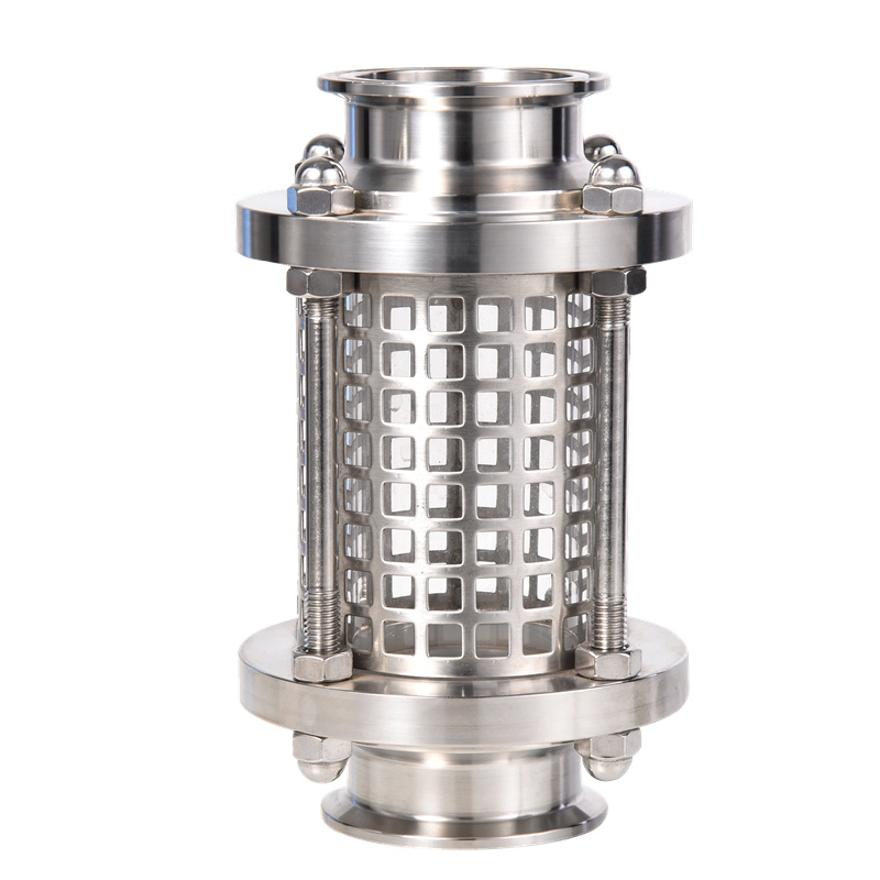 Stainless Steel Straight Ferrule Tubular Sanitary Tri Clamp Sight Glass with Protective Net