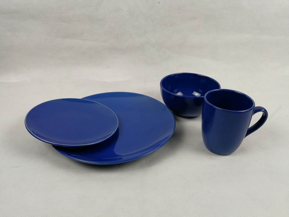 Hot-Selling Eco-Friendly Healthy Free Minimalist Gray Printed Colo16/18PCS Dinner Set with Colour Glaze Stoneware Ceramics Porcelainware Kitchenware Tableware