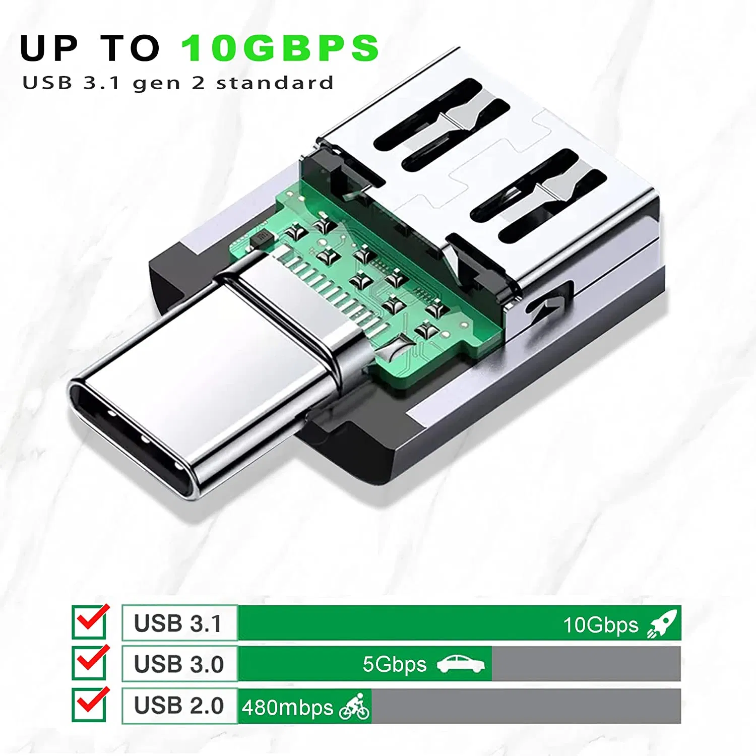 USB 3.0 Female to Type C Male OTG Adapter Connector for Android