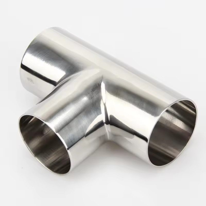 201 Stainless Steel Tee Sanitary Grade Equal Diameter T-Shaped Tee Polished Surface Treatment Short Tee