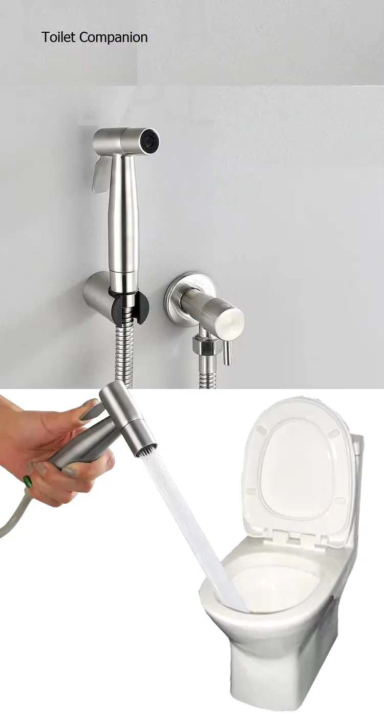 Bidet Shower Sprayer Kit Stainless Steel 304 Handheld Shattaf Set Toilet Spray Gun with Hose