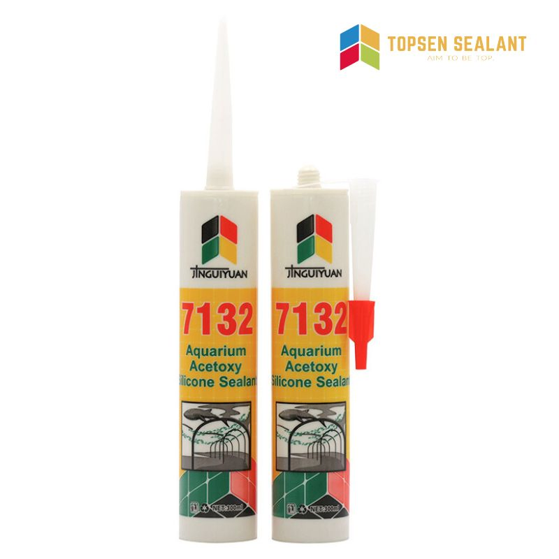 Topsen 7132 Fast-Curing Acetoxy Silicone Sealant Adhesive for Construction & DIY