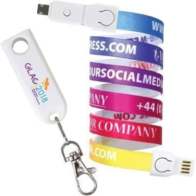 3 in 1 Type C Lanyard Charging Cable ID Badge Holder Strap USB Charge Cable for Phone