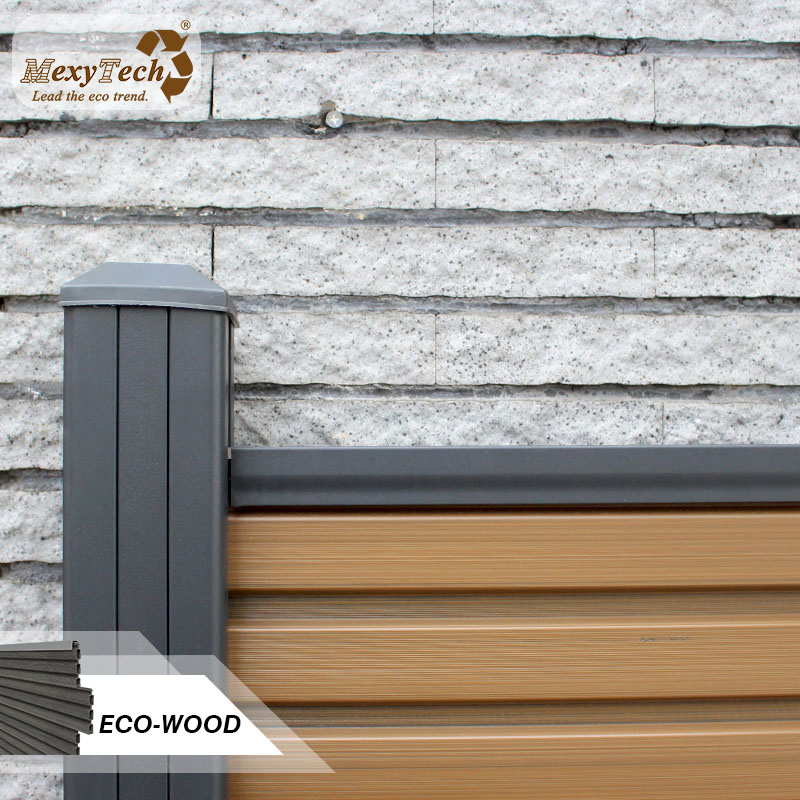 Co-Extrusion Slat Interlocking Plastic Wood Composite Fence WPC Panel