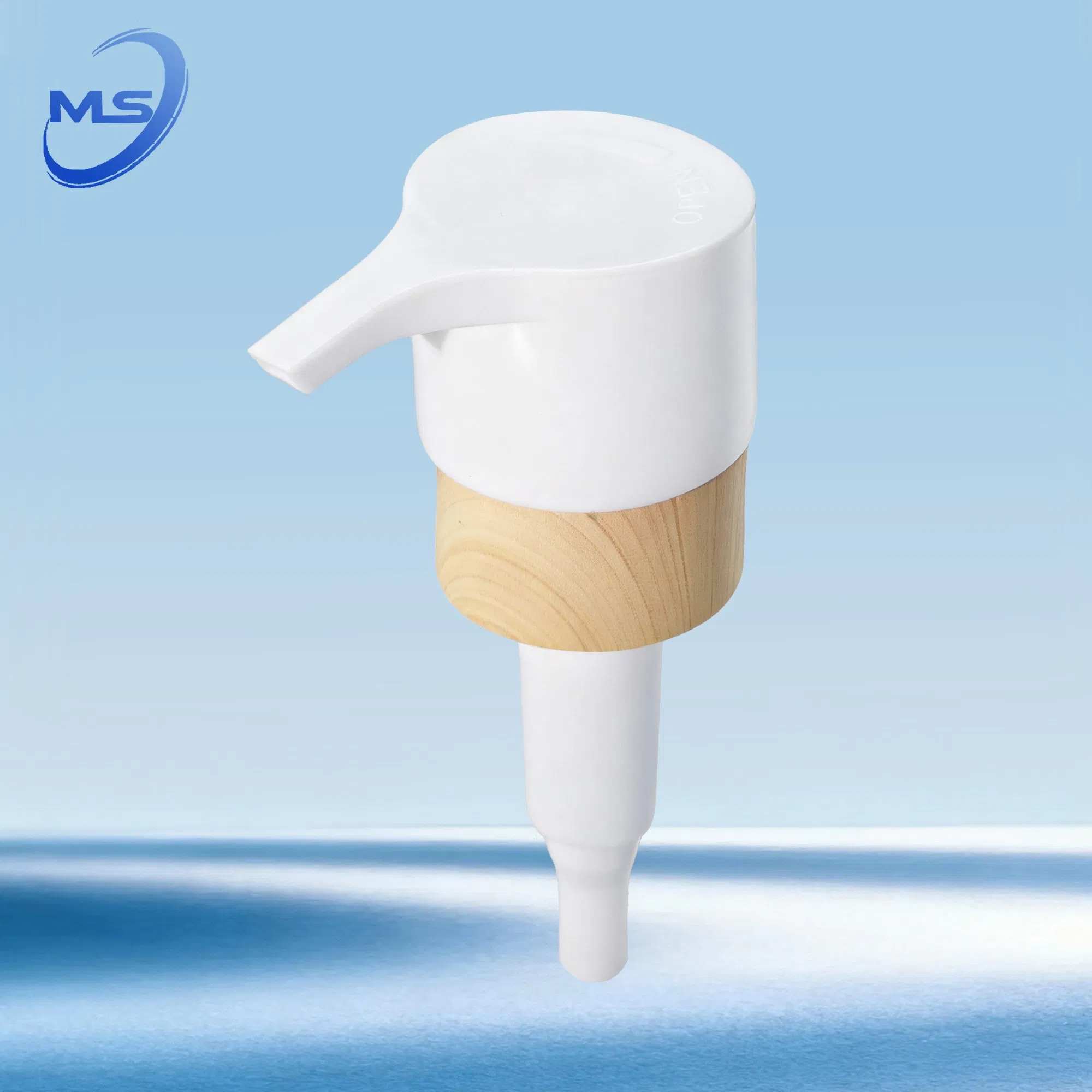 Left-Right Lock Wooden Water Transfer Print Closure Lotion Pump Serum Pump for Easy Dispensing 24mm 28mm