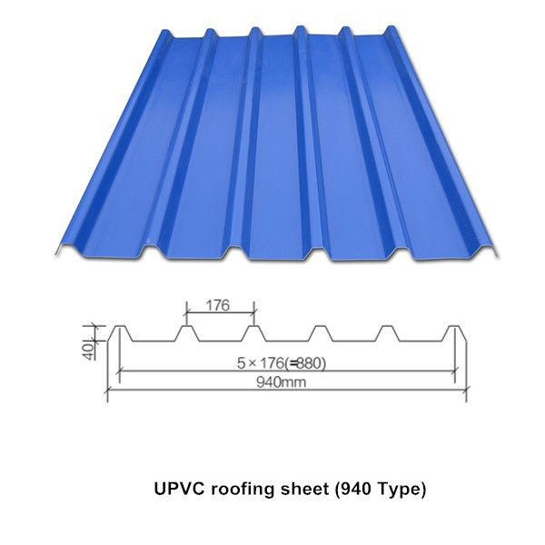 Impact Resistance Customized Warehouse Workshop Roofing Sheet Synthetic Resin PVC T940
