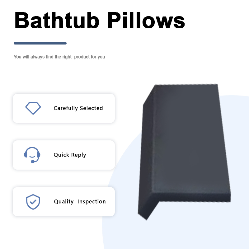 Dark Gray Square Neck Pillow with Suction Cup SPA Pillow