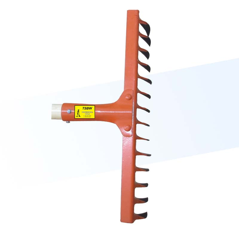 Garden Farming Digging Hand Tool Leaf Lawn Carbon Steel Twist Tooth Rake