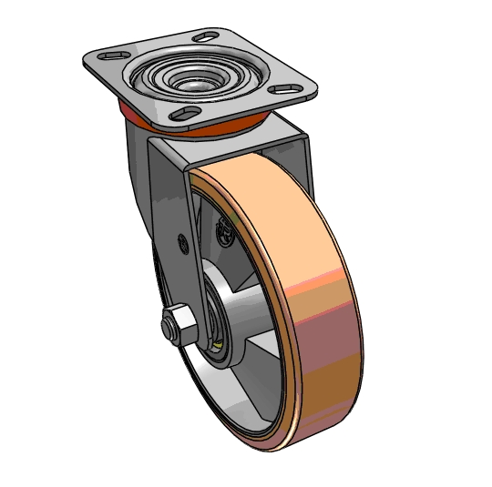 Yikong Tr 150mm Polyurethane Trolley Caster Wheel 220kg Capacity for Agv AMR
