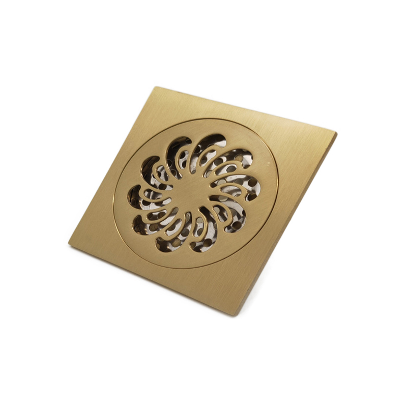 Brass Floor Drain Bathroom Odor Resistant Large Displacement Floor Drain