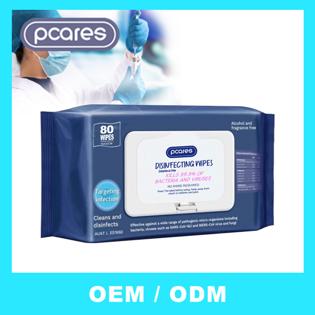 Eco-Friendly Customizable Solutions Sanitizer Disinfectant Cleaning Wet Wipes for Wipes Manufacturer