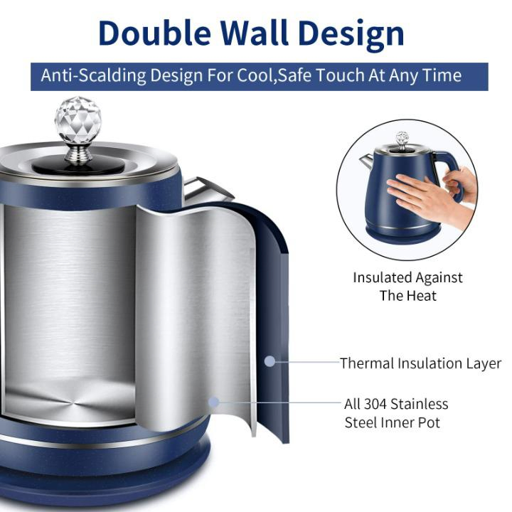 Hot Sale Auto Shut-off 1200W Stainless Steel Boiling Water Electric Kettles