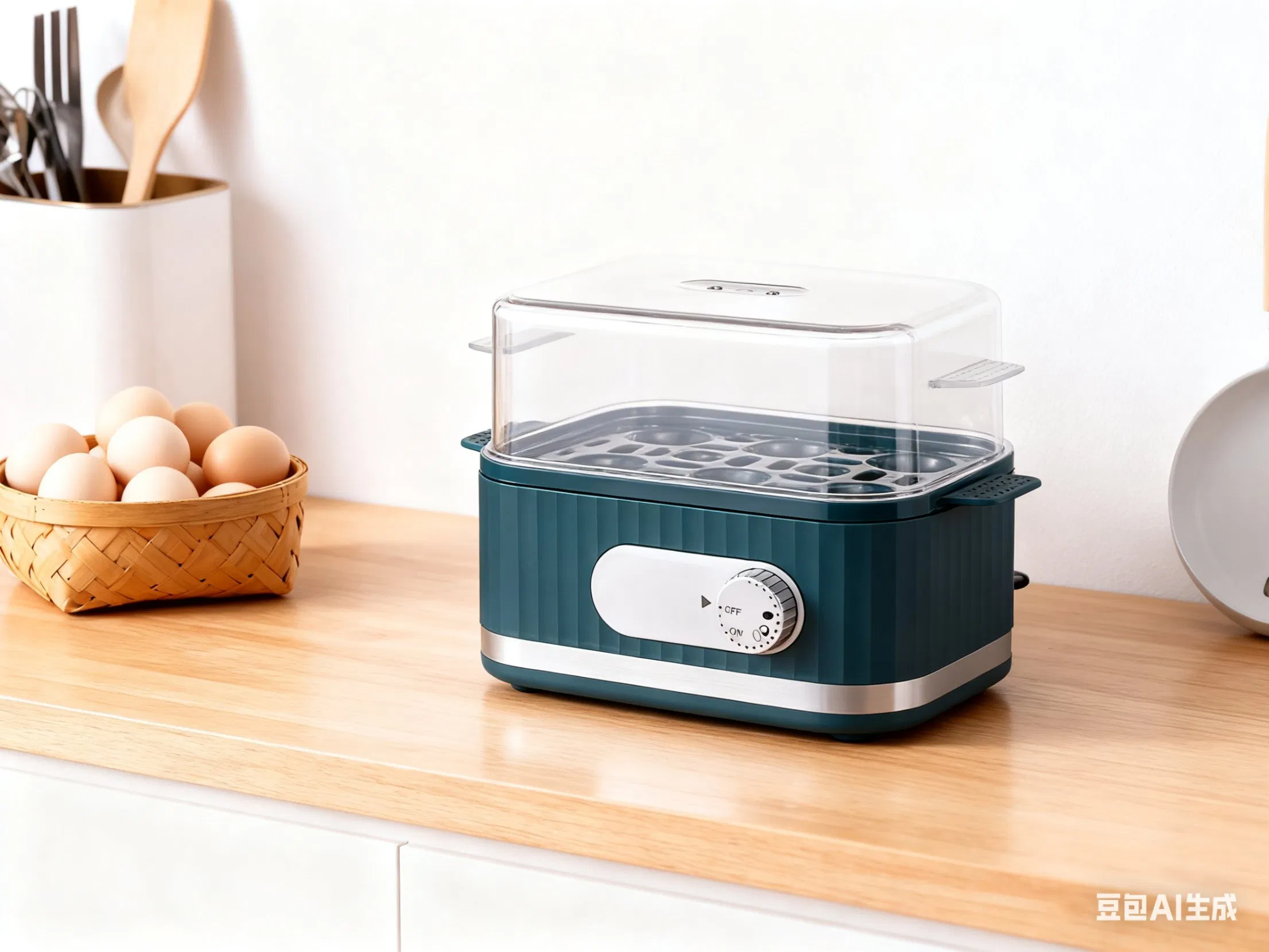 Timer-Controlled Electric Egg Boiler for 6 Eggs 400W China Origin