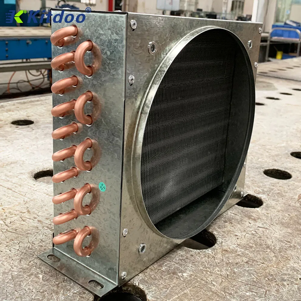 Heat Exchanger Copper Air Cooled Condenser with Two Fans for Cold Room Refrigeration Condenser