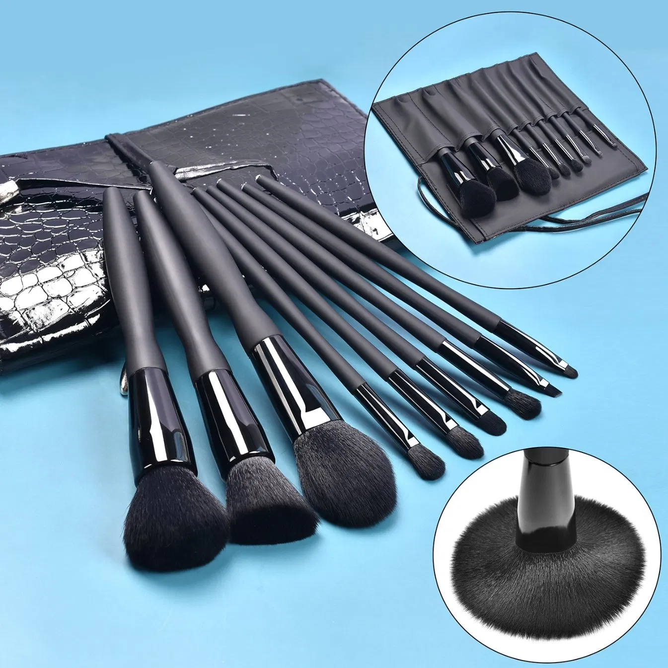 Wholesale Cosmetic Products Makeup Brushes 9PCS Eye Shadow Foundation Beauty Tools Kit Makeup Brush Set