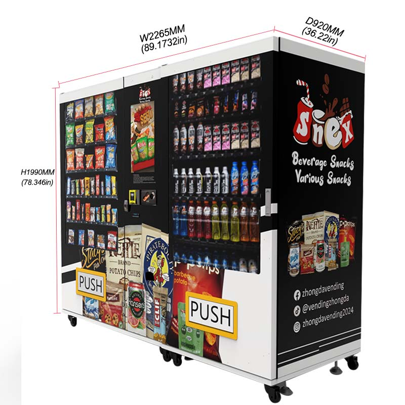 Outdoor Custom 24hour Automatic Beverage Cold Drink and Snack Combo Vending Machine
