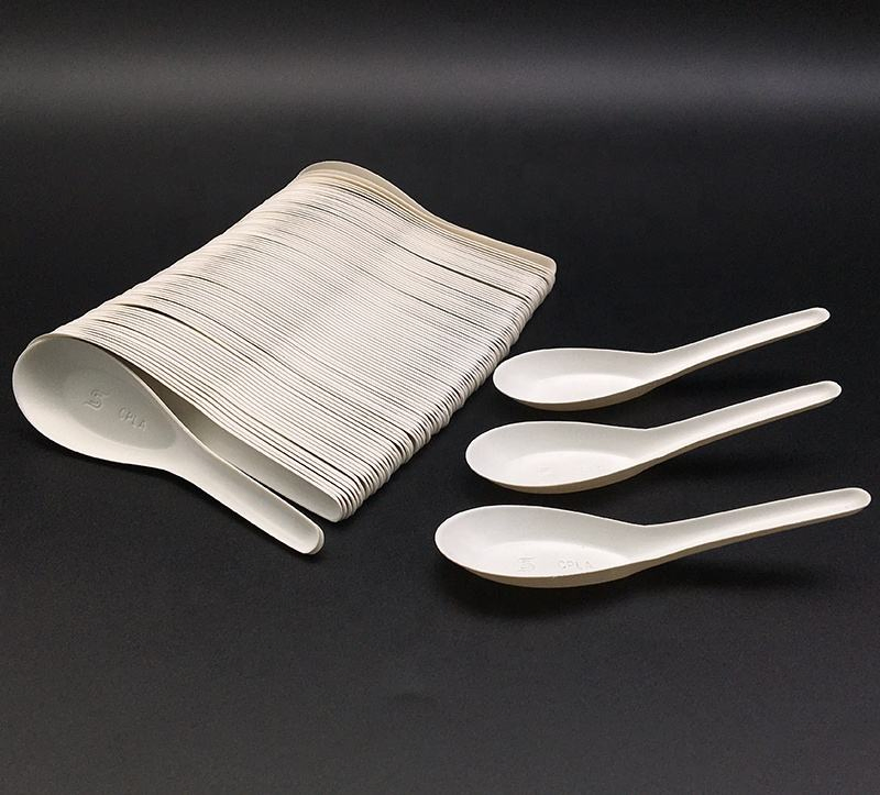 95mm 3.7 Inch Biodegradable Compostable PLA Plastic Ice Cream Scoop Dessert Spoon