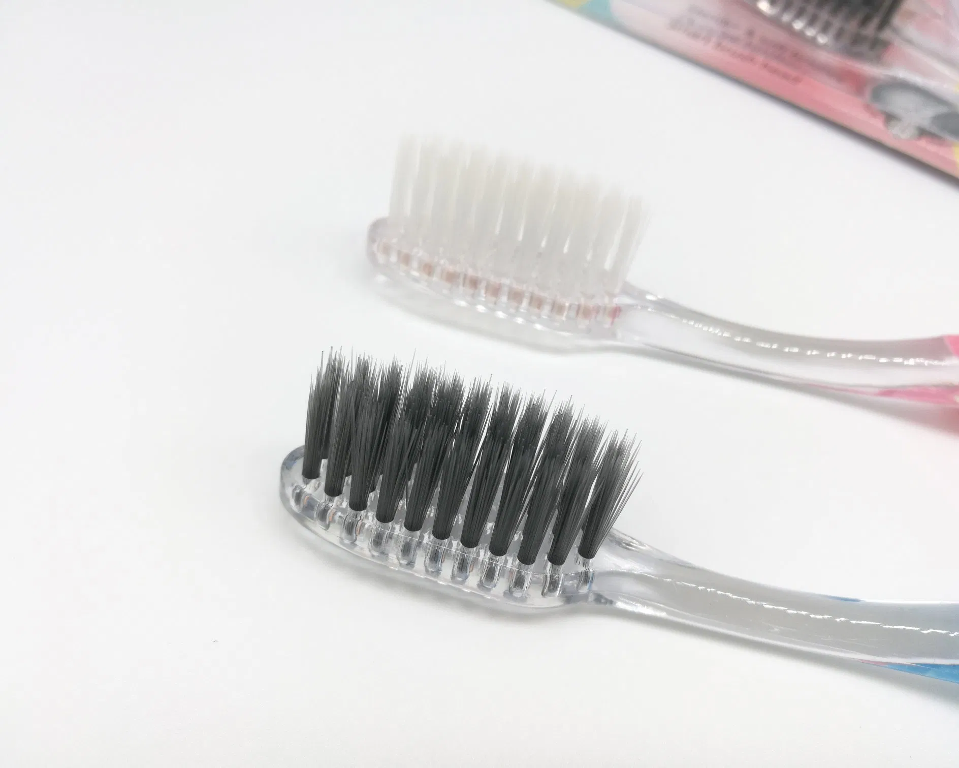 Soft Bristles Adult Toothbrush with Transparent Handle