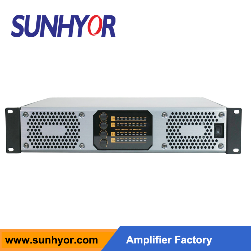 OEM Factory Price Sound Equipment Class D 1u 2u Professional Digital Stereo Switching Audio Power Amplifier for High End Audio Sound System Bar Stage Speakers