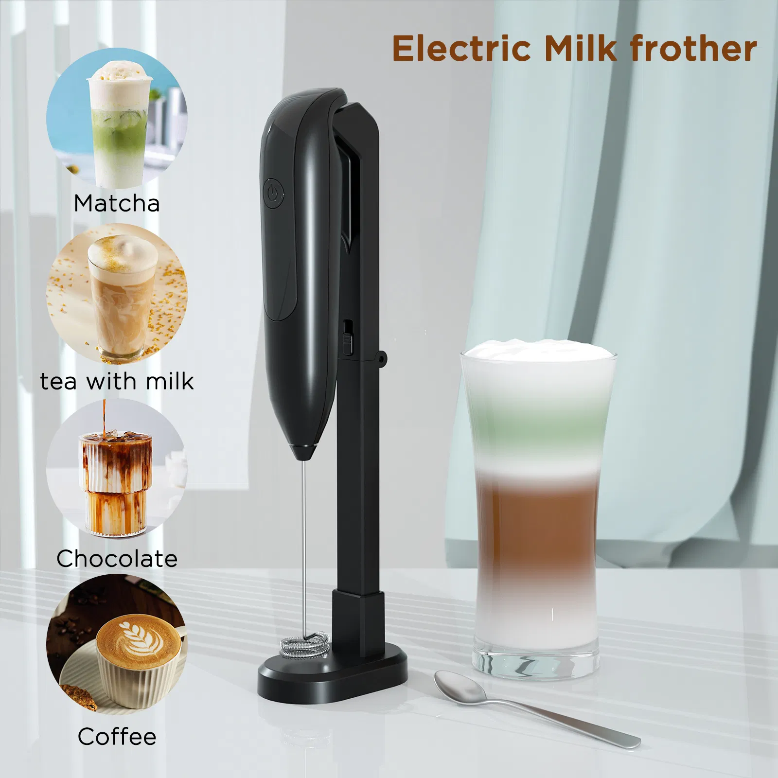 OEM Wireless Handheld Milk Froth Coffee Cream Egg Whisk Cordless Hand Whisk
