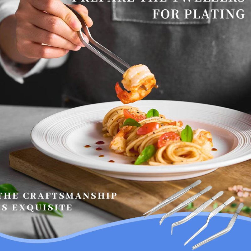 Professional Chef Plating Tweezers for BBQ and Food Styling