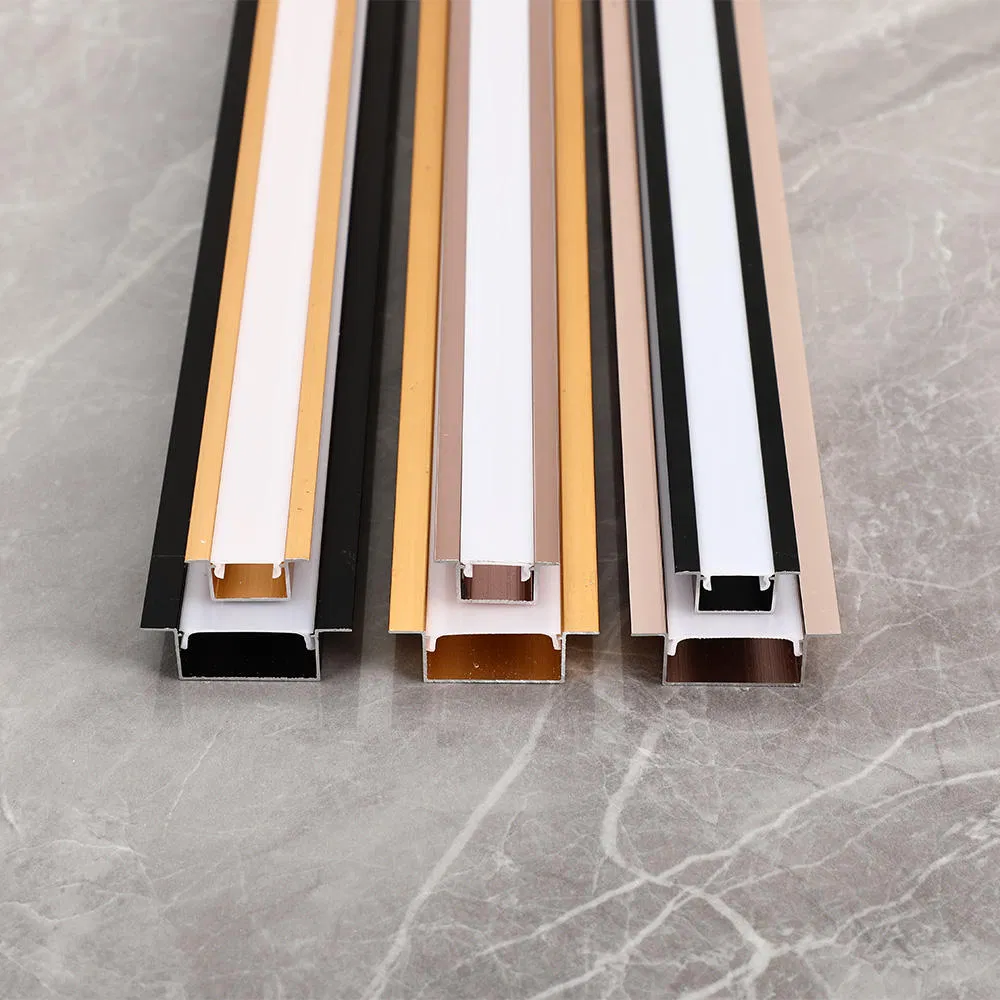 Aluminum Skirting Board with Built-in LED Light Strip Custom Length Color Modern Decoration Lighting Dual Purpose