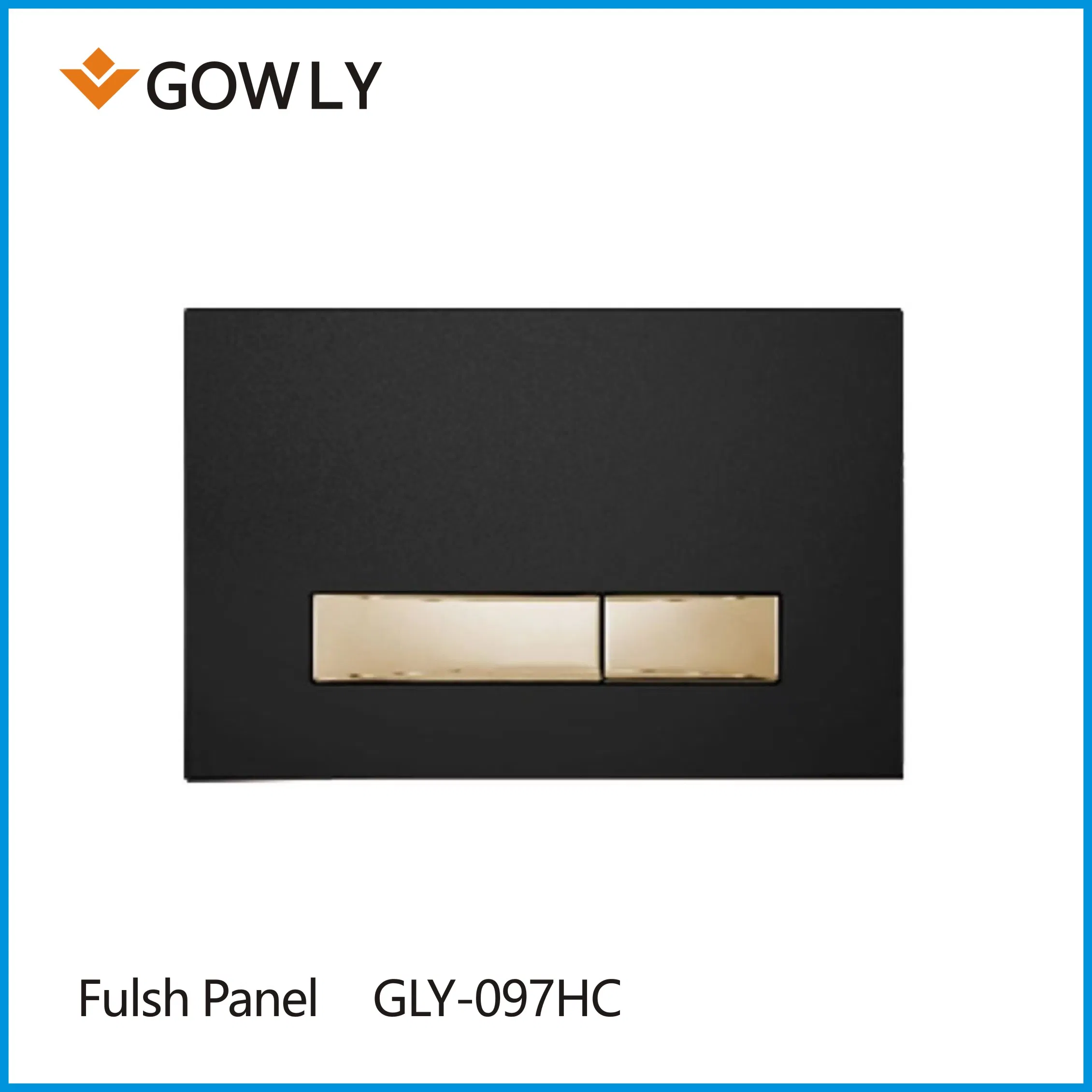 ABS Plastic Black Double-Click Wall-Mounted Concealed Water Tank Panel