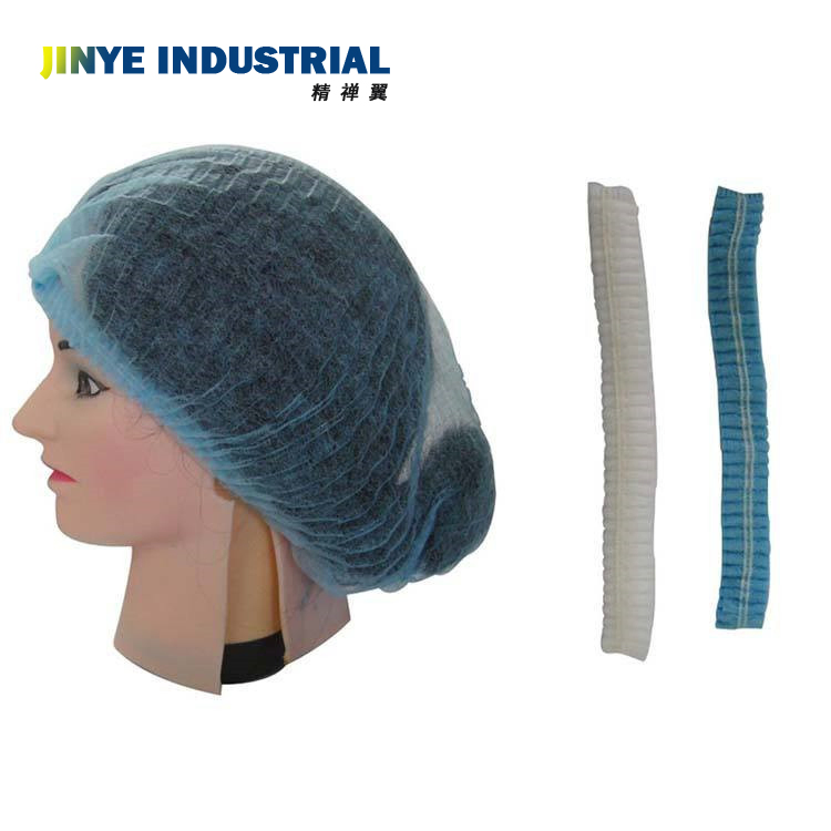 Women Genderless Disposable Non Woven Stripe Cap Mob Cap Clip Cap