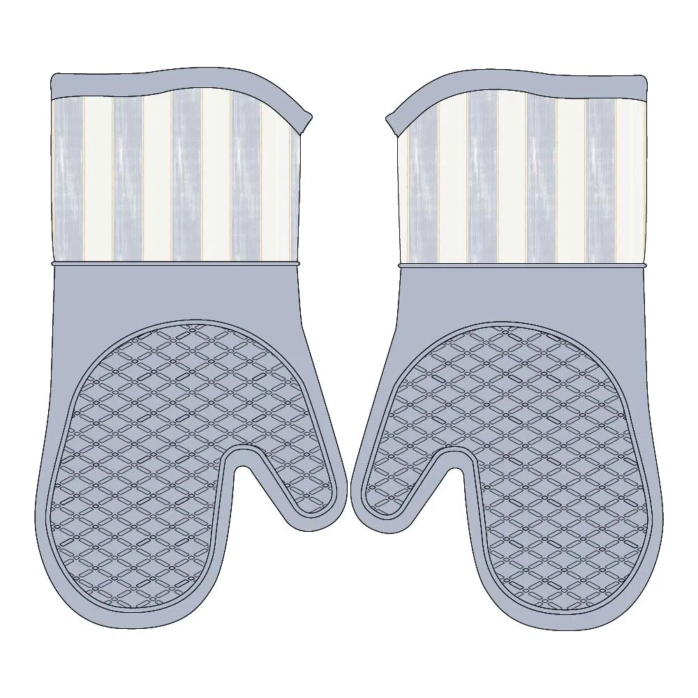 Reusable Heat Resistant Silicone Oven Mitts with Anti Scalding Non Slip Design