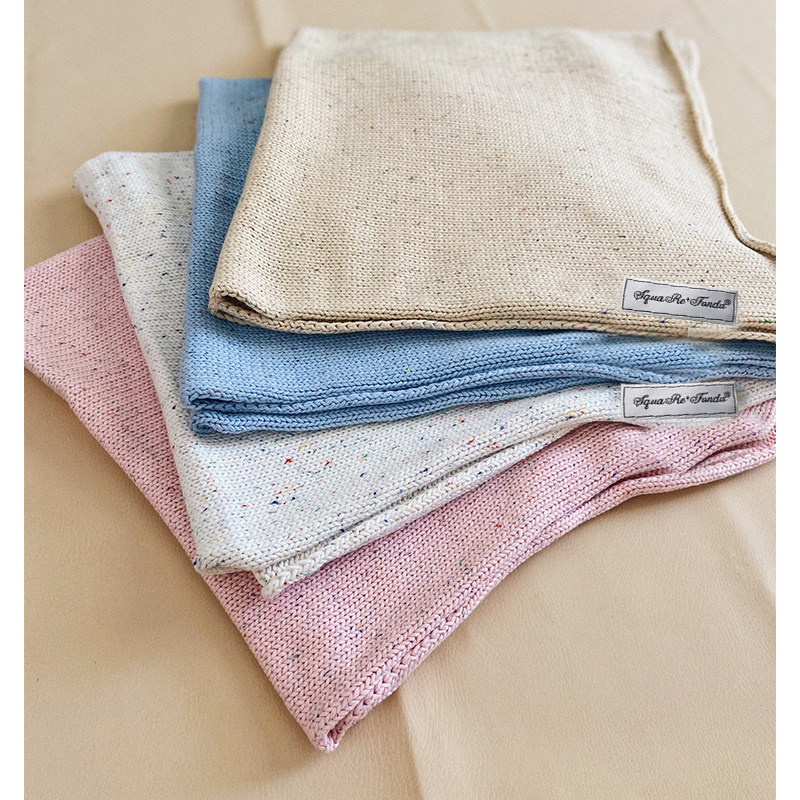 Sprinkle Cotton Knitted Baby Blanket Rolling Edge Blanket Hot Sell Baby Blanket.