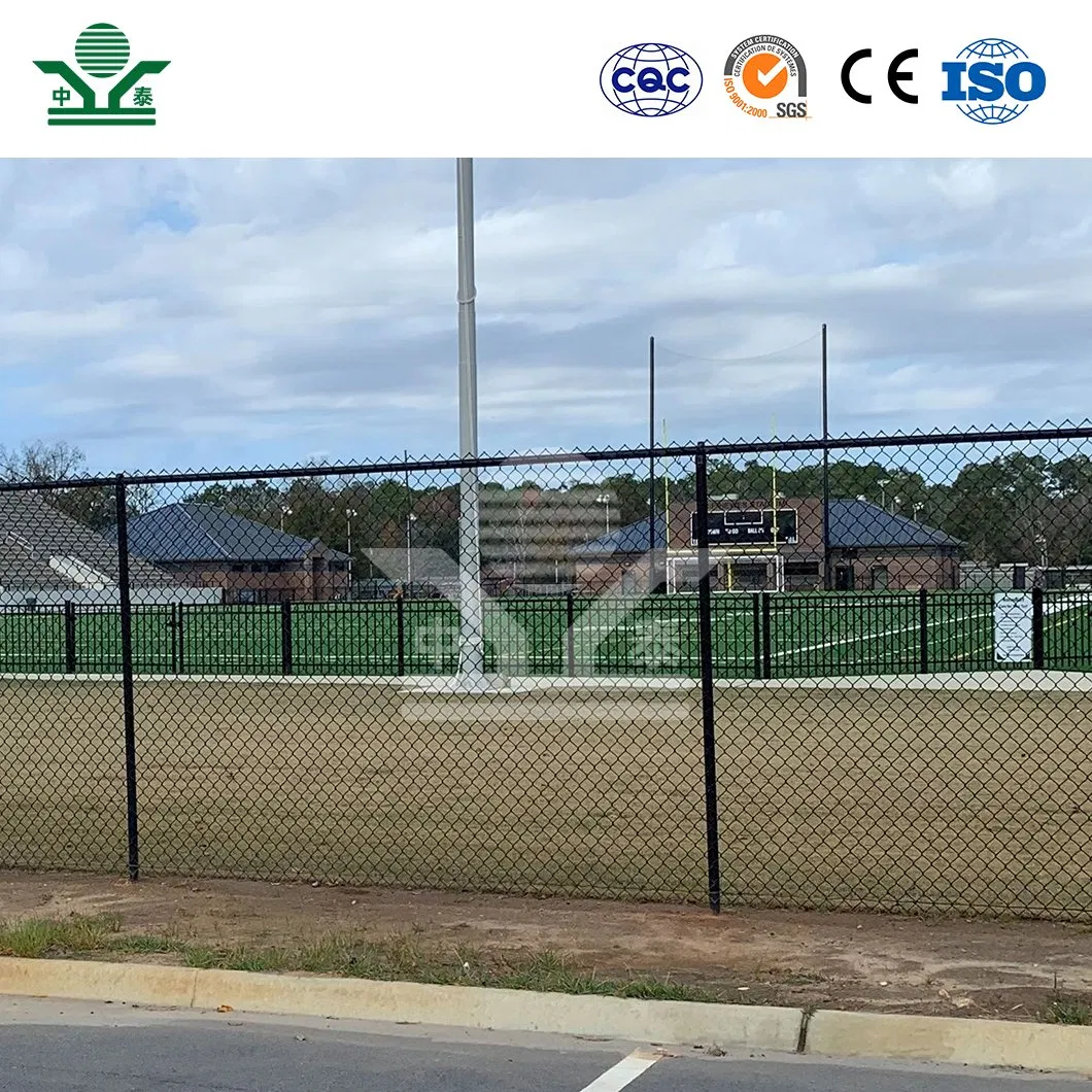 Zhongtai Chain Link Security Fence China Manufacturers Diamond Pattern Wire Mesh 3.8mm Diameter 42 Inch Stadium Chain Link Fence