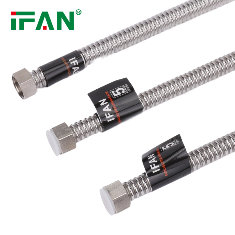 Ifan Factory High Quality ASTM A312 Flexible Metal Hose 30-60cm Long Stainless Steel Corrugated Pipe OEM ODM Flexible Hose