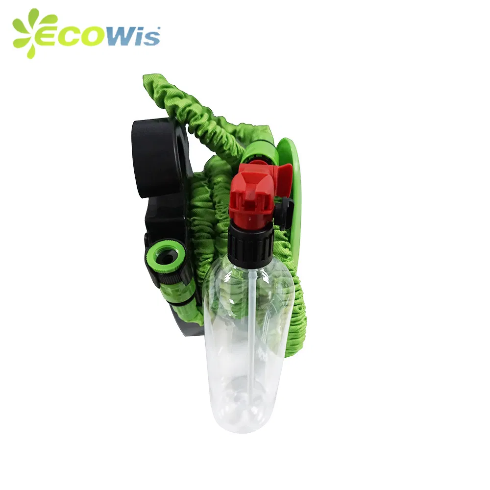 28/410mm Bottle Cap Thread Dilution Ratio 1: 25 Garden Car Wash Foam Sprayer with Expandable Garden Hose Reel