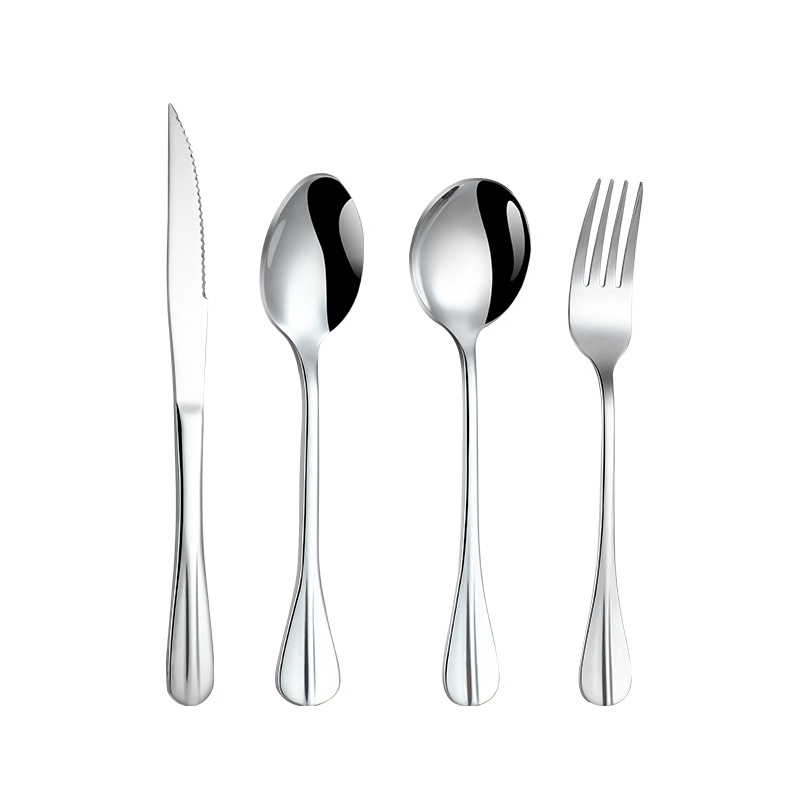 Stainless Steel Cutlery Manufacture Flatware Set with Wide Thick Handle for Restaurant