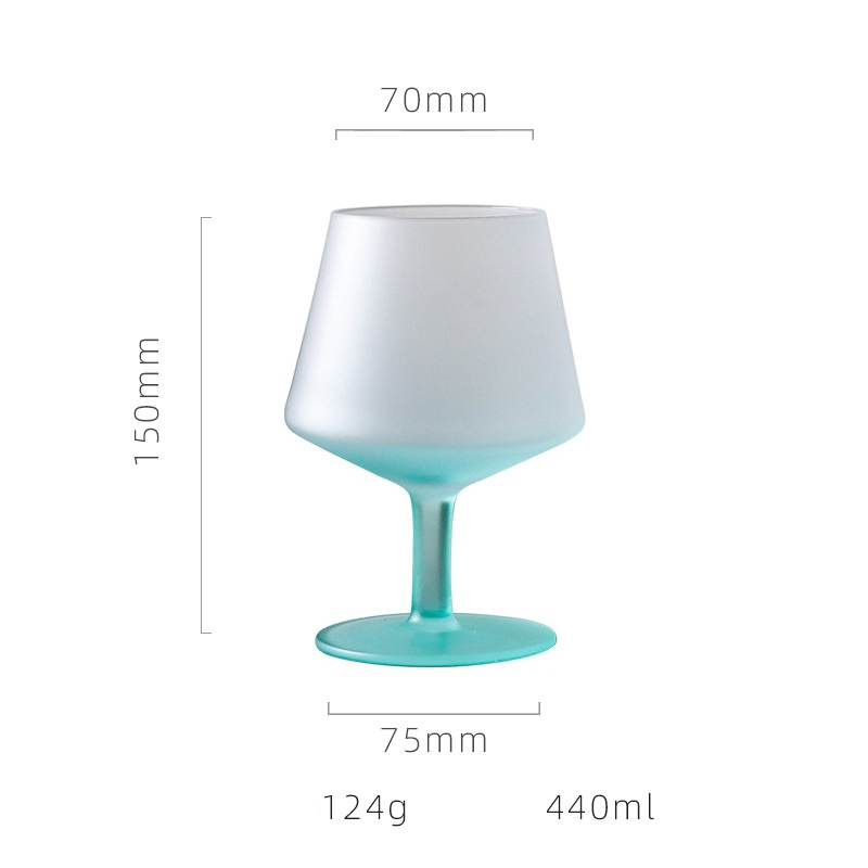 Crystal Glass Goblet Vintage Tumbler Candy Color Wine Glass