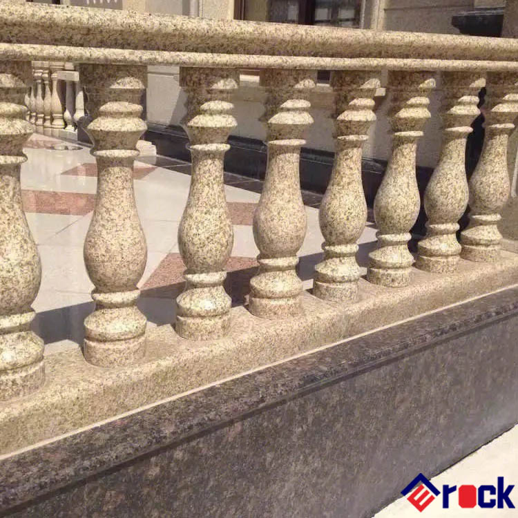 Polished Round Bottle Shape Grey/Yellow/Pink/Red/Black Granite Balusters Stone Balustrade for Stairs Steps