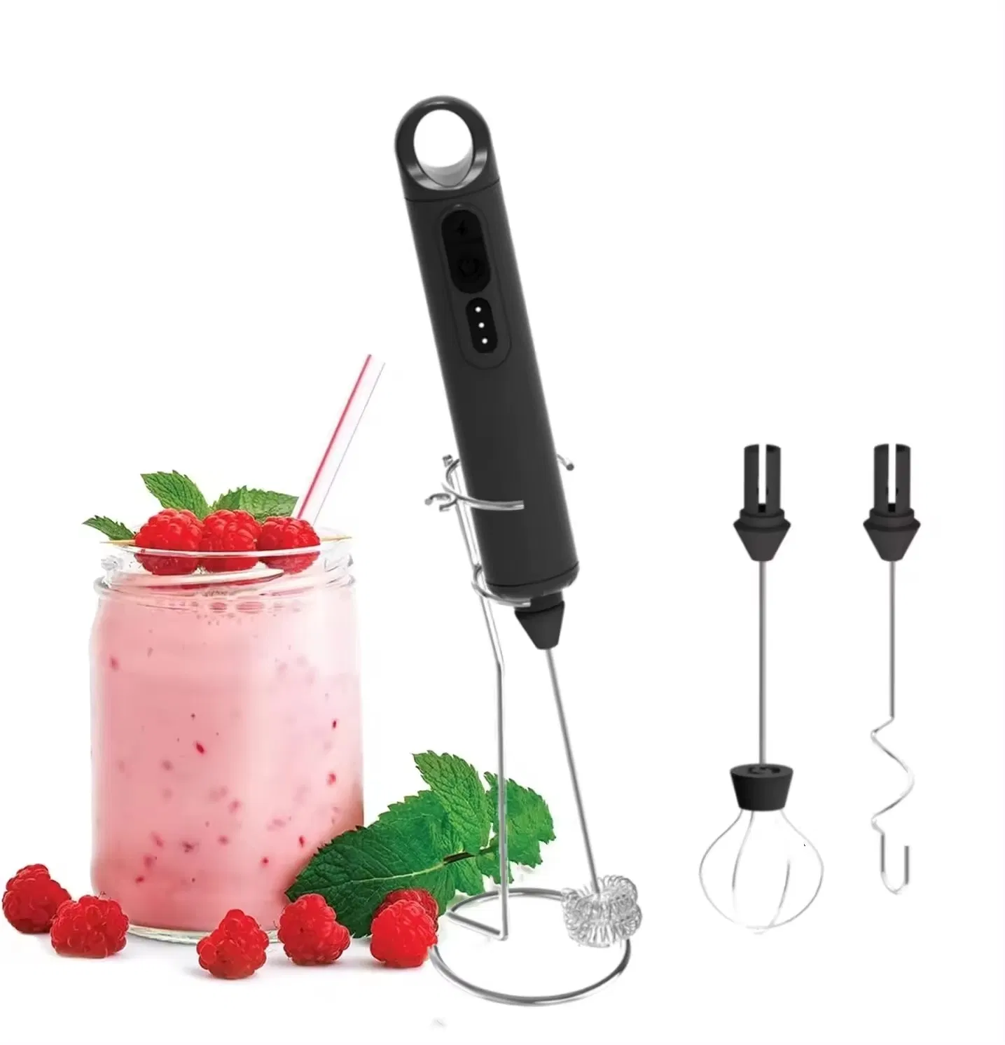 Rechargeable Handheld Electric Milk Frother for Perfect Creamy Foam
