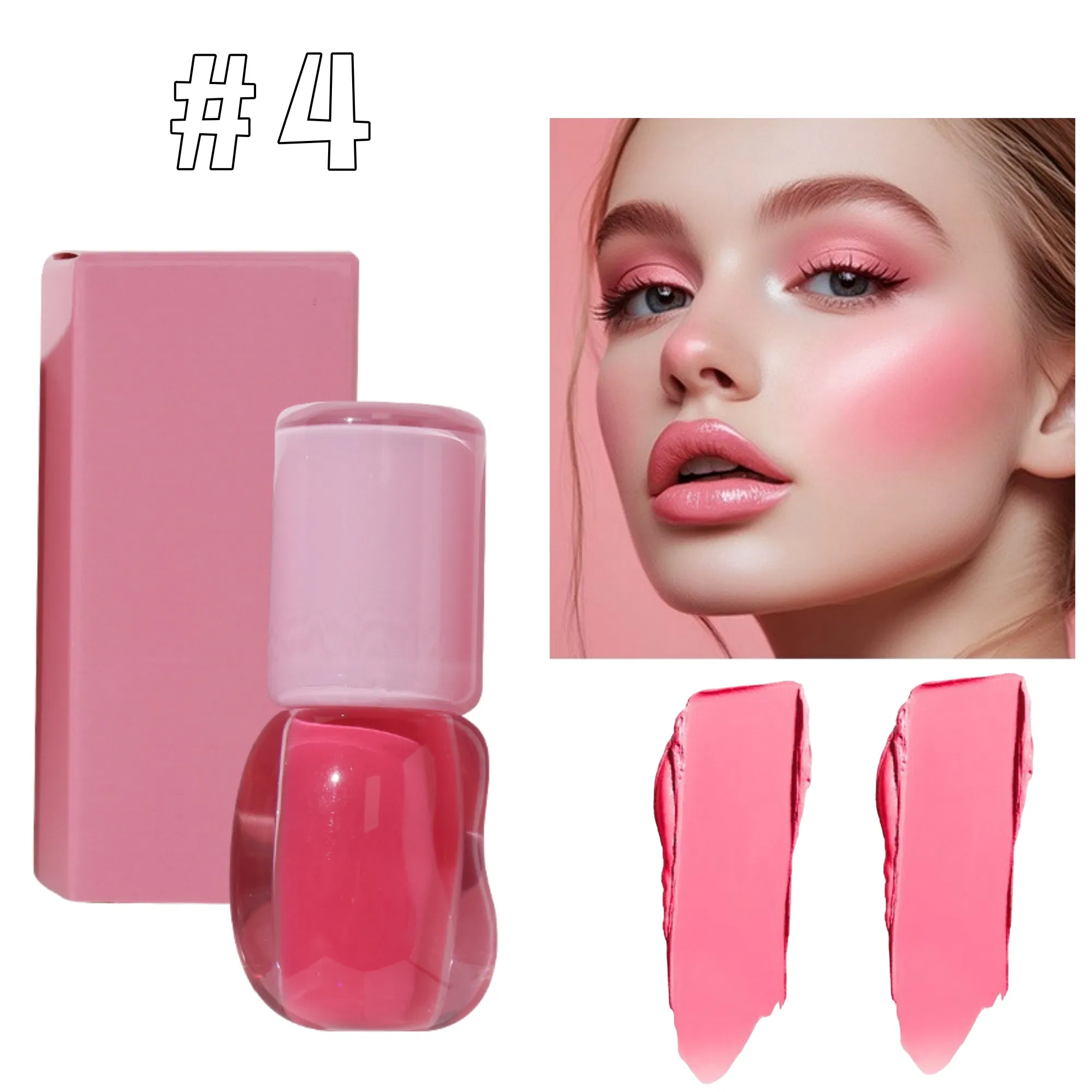 Customize Logo Versatile Creative Unlimited Natural Good-Looking 4 Colors Liquid Multi-Functional Blush