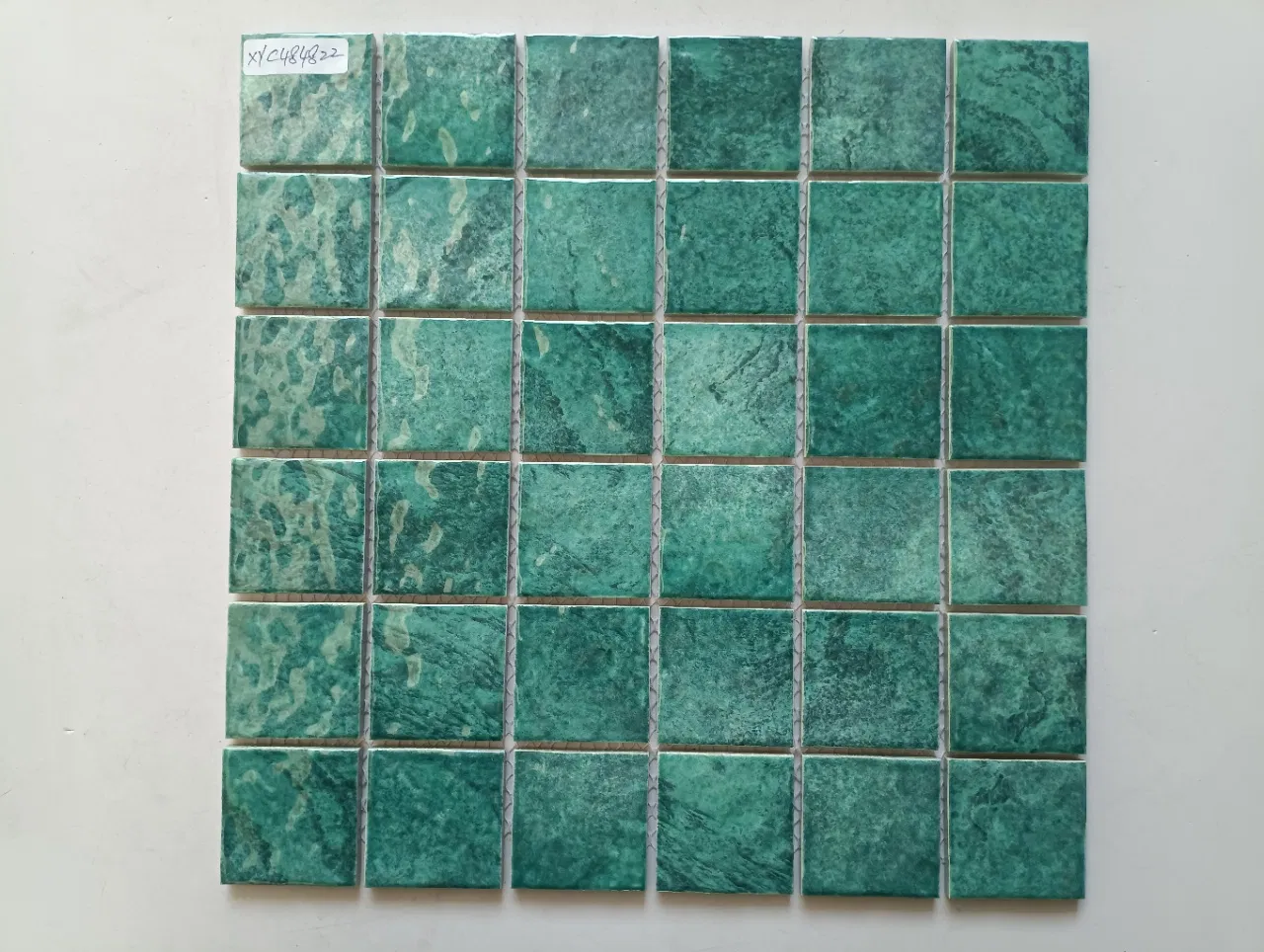 Голубая мозаичная плитка для бассейна, 30x30 мм