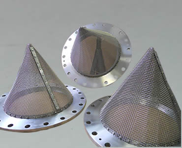 Conical Strainer Made of Fine Woven Mesh Cloth
