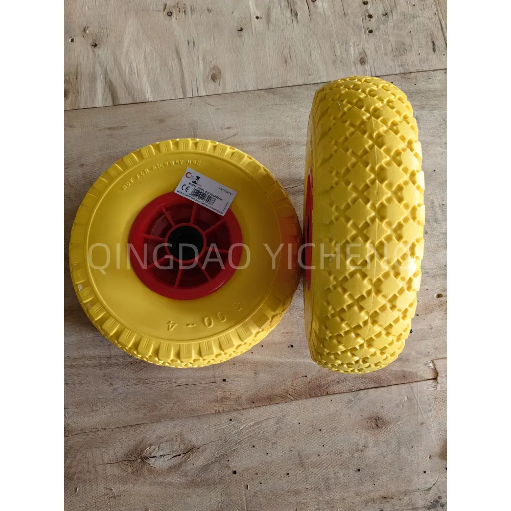 10X3.00-4 Flat-Free Wheels for Garden Carts Dolly Trolley Dump Cart Hand Truck Wheelbarrow