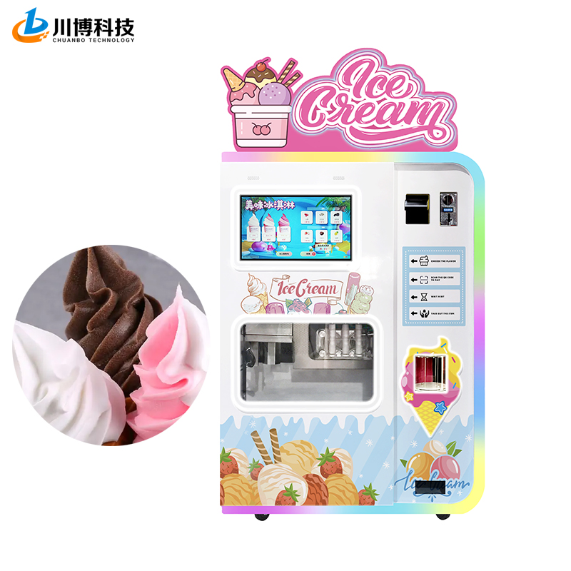 Manufacturer Soft Serve Ice Cream Making Machine Fully Automatic Ice Cream Vending Machine for Amusement Parks/Cinemas