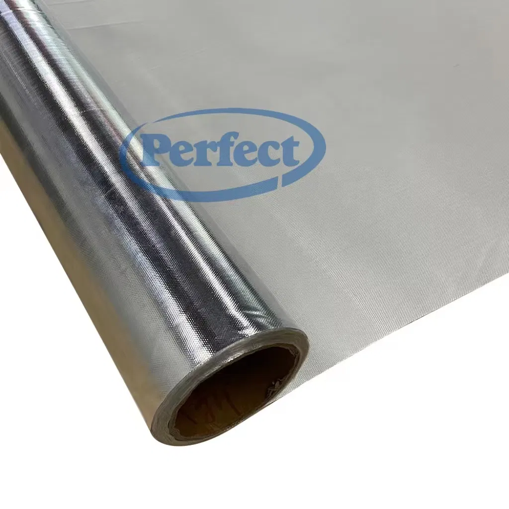 Flame Retardant Aluminum Foil Backed Insulationaluminum Foil Fiberglass Composite Fabric
