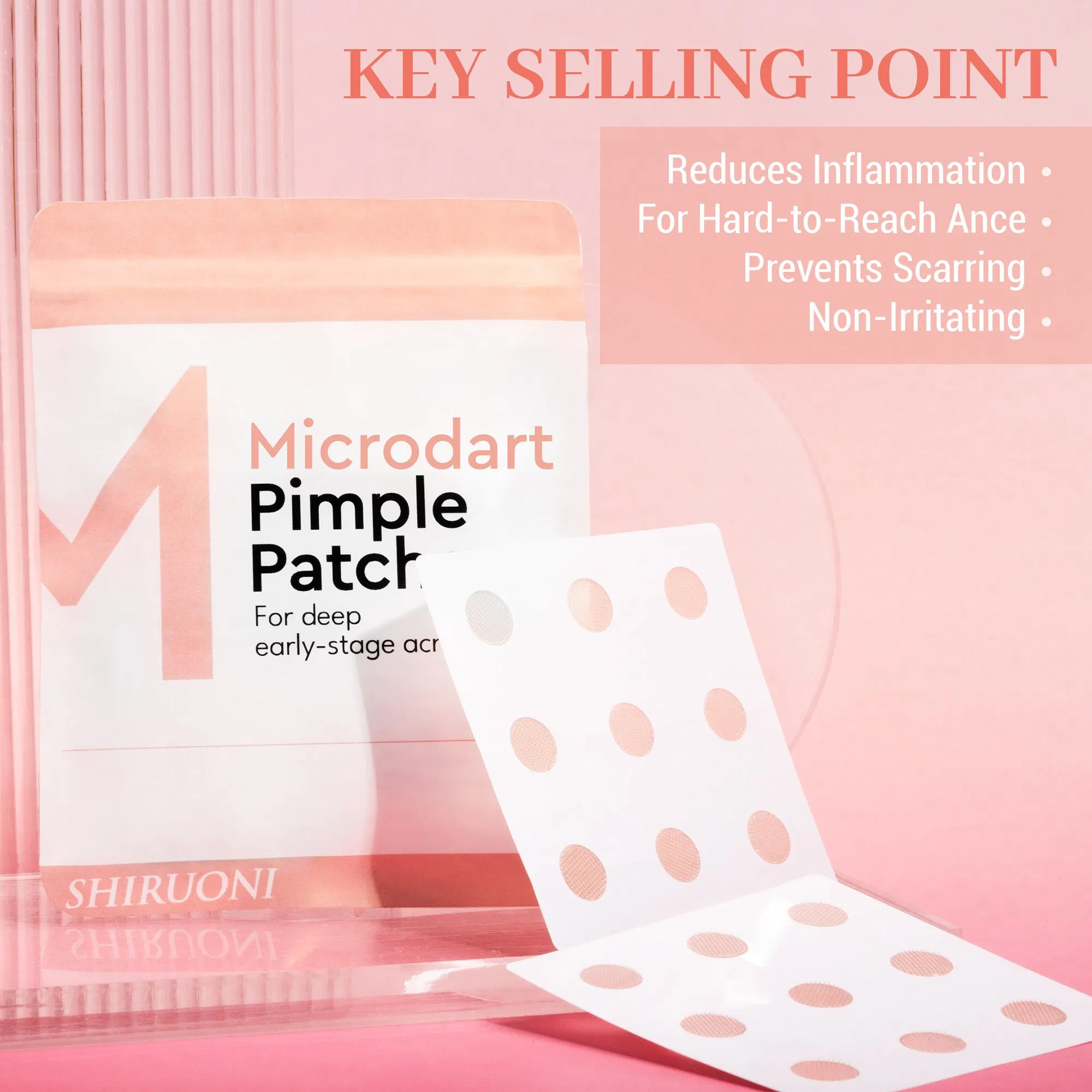 Custom Korean Pimple Patch Hydrocolloid Acne Microneedle Pimple Patch Private Label Cute Invisible Pimple Patches