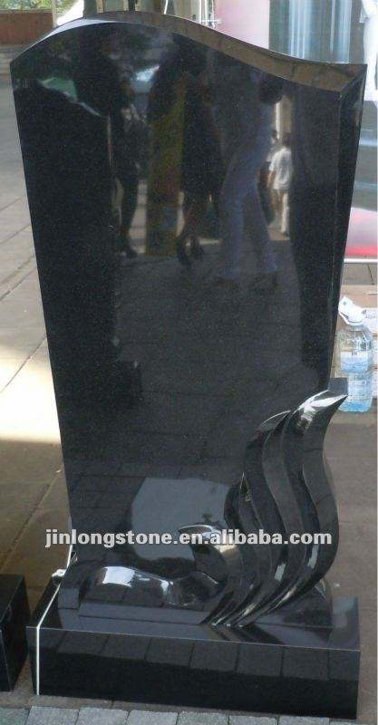 Wholesalers Black Russian Tombstone, China Black Granite Monument Headstone, European Granite Flat Headstone and Slab Engravment