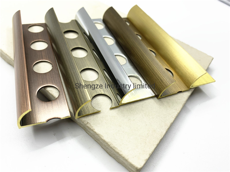 Metal Aluminum Corner Edging Curved Tile Trim for Listello Profile